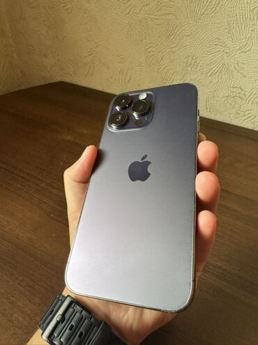 купить маленький телефон: IPhone 14 Pro Max, Колдонулган, 256 ГБ, Deep Purple, Коргоочу айнек, Каптама, 83 %