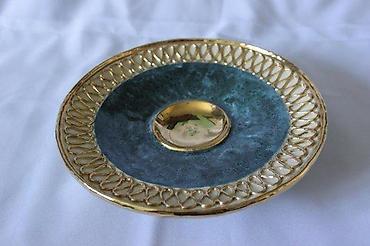 Činije: STARA DEKORATIVNA KERAMIČKA POSUDA ZA VOĆE, TANJIR | Stara keramička — 1