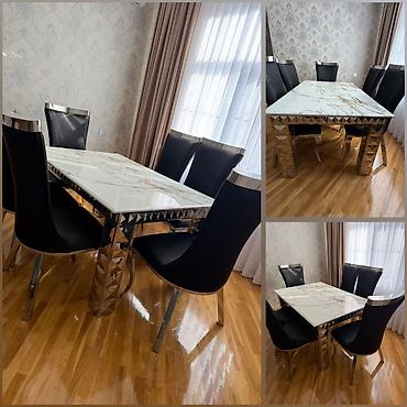 bedroom: Natura mərmər üzlü masa dəsti satılır. Dəst zərif və müasir dizayna — 1