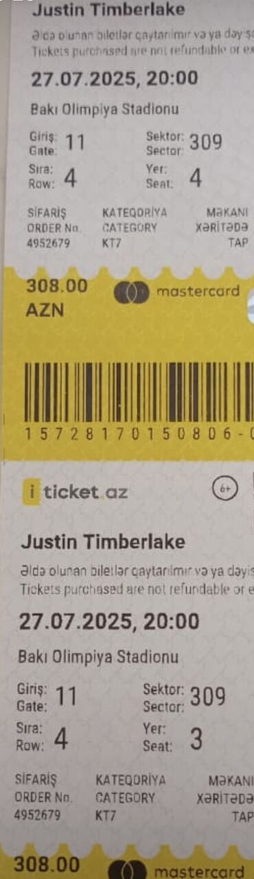 няня на час вакансии: Justin Timberlake konsertine 2 bilet tecili satilir. Her bilete 308