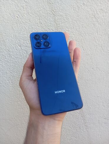 iphone x 32 gb: Honor X8, 128 GB, rəng - Göy, Barmaq izi, Face ID