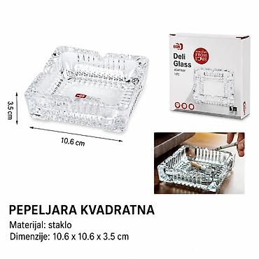 KMT Staklena pepeljara 5404187 - Tip: kvadratna staklena pepeljara -