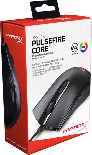 акустические системы rapoo: Мышь проводная HyperX Pulsefire CORE RGB [HX-MC004B] черный Общие