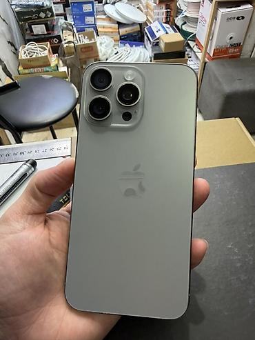 Уюлдук телефондор жана аксессуарлар: IPhone 15 Pro Max, 256 ГБ Характеристики и детали с устройства: - — 2