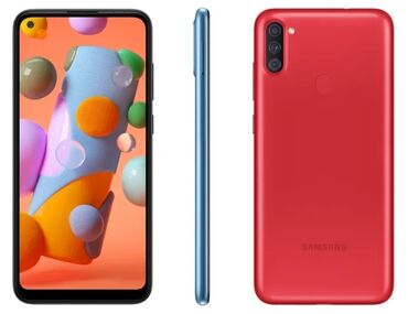 Samsung: Samsung Galaxy A11, rəng - Qırmızı, Barmaq izi, İki sim kartlı