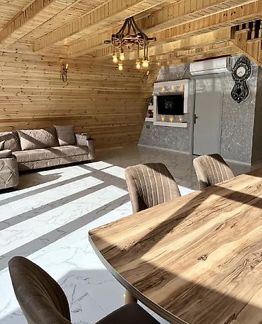 Bağ evlərinin kirayəsi: Dağ menzereli İsti hovuzlu A-frame ev Evin heyetinde ayrica bisetka — 7