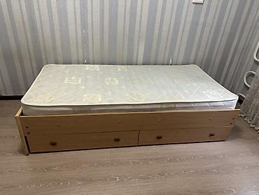bunk bed: Односпальная кровать, Б/у, С матрасом, длина - 200 см — 2