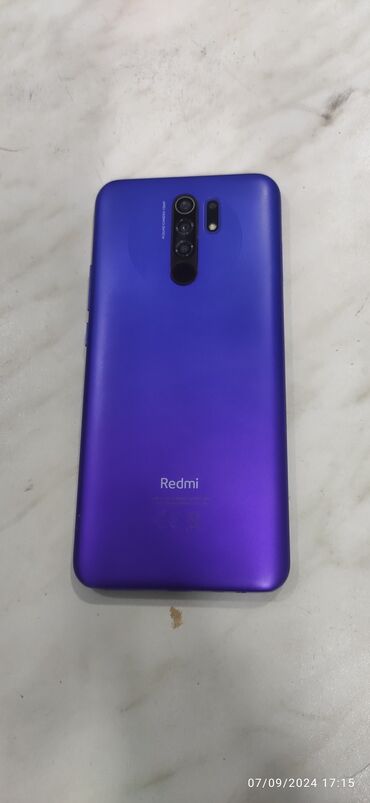 redmi telfonlar: Xiaomi Redmi 9, 32 GB, rəng - Mavi, 
 Sensor, Barmaq izi, İki sim kartlı