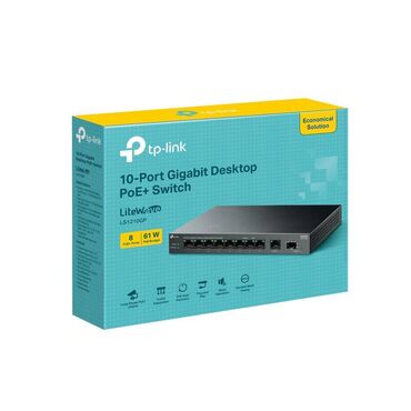 sfp: TP-Link - LS1210GP (8-Port PoE+ ilə 10-Port Gigabit Desktop Switch)