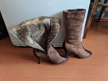 зимние обуви женские: Сапоги, 38, цвет - Коричневый