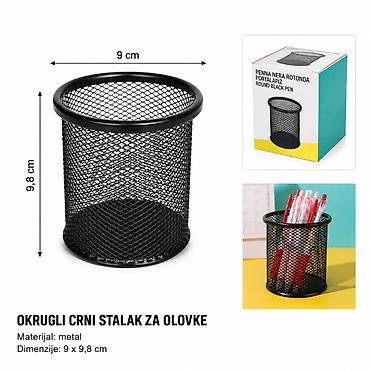 KMT okrugli držač olovke crni 3283311 Praktičan okrugli držač za