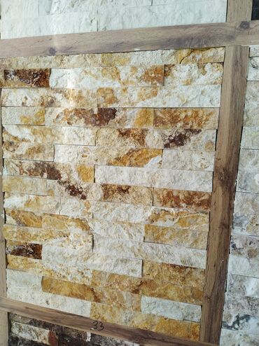 sobsan sedef boya: Dekorativ təbii daş panel – “33” model - Material: təbii daş