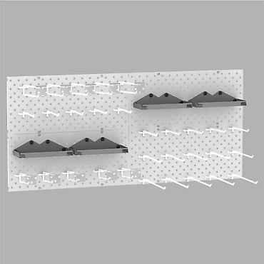 Стеллажи: Панель перфорированная, настенная, для магазина и склада — 2
