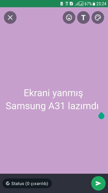 samsung not telefonlar: Samsung Galaxy A31, 64 GB