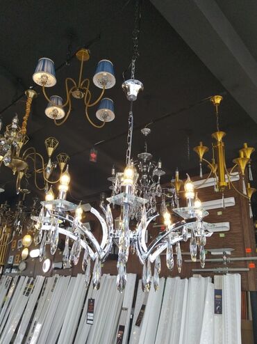 spot lampalar qiymeti: Çılçıraq, 10 və daha çox lampa, Xrustal