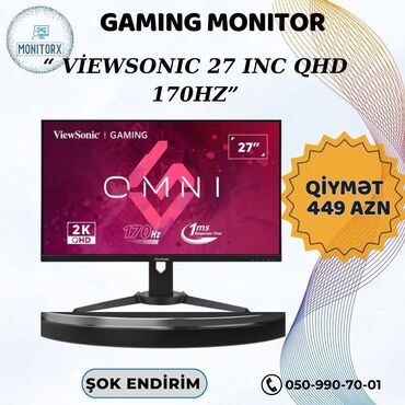 27 144hz monitor: 🔥 GAMERLƏR ÜÇÜN SUPER FÜRSƏT! 🔥 💻 ViewSonic VX2780J-2K – 27 düym 2K