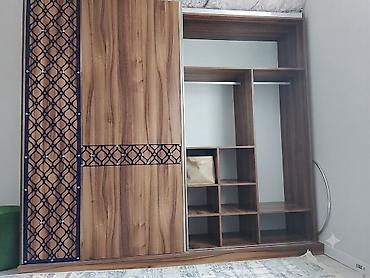 qapı dayandırıcı: Sürgülü qapılı şkaf – iri güzgülü, modern dizayn - Material: ağac — 2