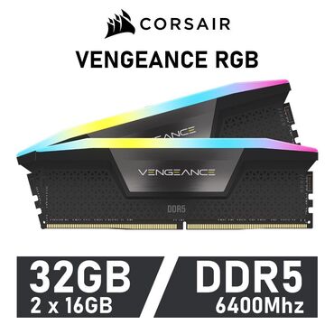 Оперативная память (RAM): Оперативная память, Б/у, Corsair, 32 ГБ, DDR5, 6400 МГц, Для ПК