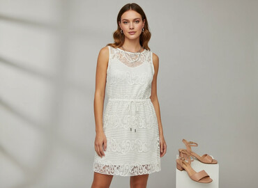 eleganckie sukienki na wesele dla pań po 50: Women`s dress, size M