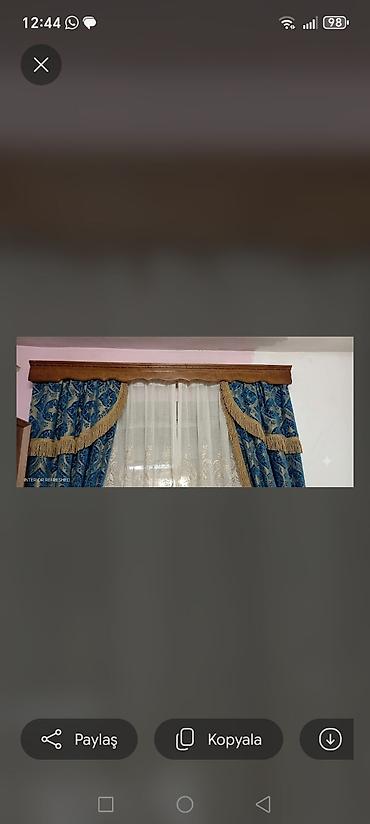 Шторы и жалюзи: 3 dənə keyfiyyətli taxtadan hazırlanmış pərdə asılqanları (karnizlər) — 2