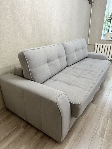 корпусной мебель: Диван-кровать, цвет - Серый, Б/у