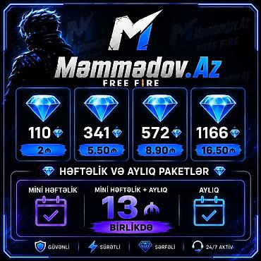 veten n muhafize xidmeti: Mammadov.Az – Free Fire almazları və abunə paketləri Təklif olunan — 1