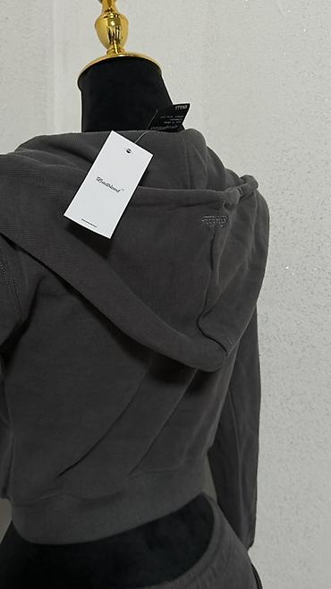 костюм шорты: Женский спортивный костюм из 100% хлопка(темно‑серый - Комплектация — 3