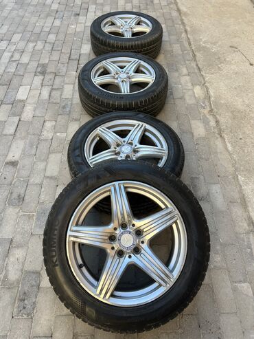 штор авто: Дөңгөлөктөрү толук 225 / 55 / R 17, Кыш, Колдонулган, Комплект, Жеңил унаалар, Куйма, тешиктери - 5