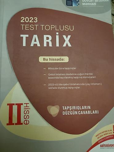kitab alan: Məhsul: “2023 Test Toplusu – Tarix” (DİM), I və II hissə Təsvir: - — 1