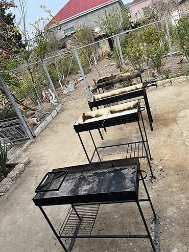 Manqallar, qrillər, barbekyu: Manqallar 6 lıq list ilə yığılıb. Hər cür sifarişdə qəbul olunur . 2 — 6