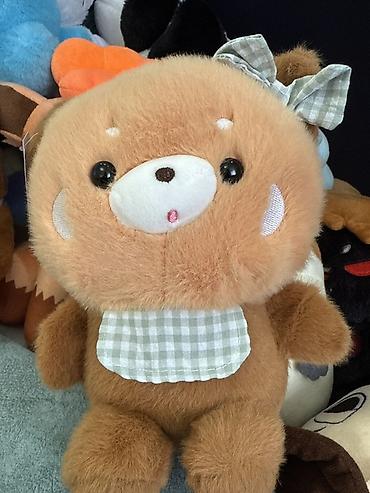 Игрушки: Мягкие игрушки — набор Описание: - Плюшевый котик-бродячка с багетом — 30