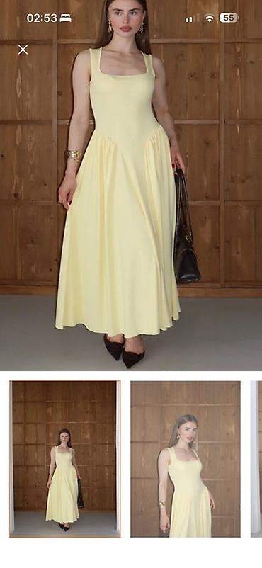 boş çanta: Sarı maxi don. Trendyoldan alınıb 29₼ razmer : S (36 razmer) . Yenidir — 3