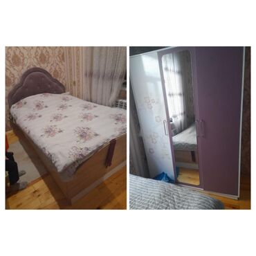 Masa və oturacaq dəstləri: Çarpayi + dolab 350azn. Carpayi 120×200 ölcüde,bazalidi,ortopedik