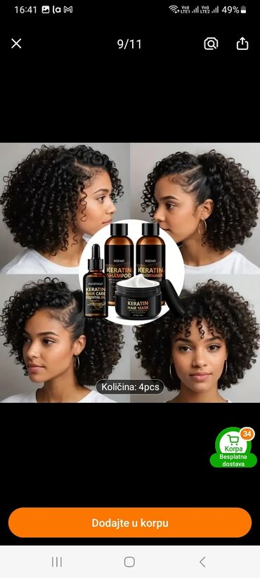 Nega kose: Set za negu kose marke Rozino, obogaćen keratinom, dizajniran za — 2