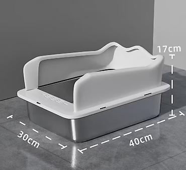 оптом кой: Новый лоток для кошек из нержавеющей стали - Размеры: 40 × 30 × 17 — 2