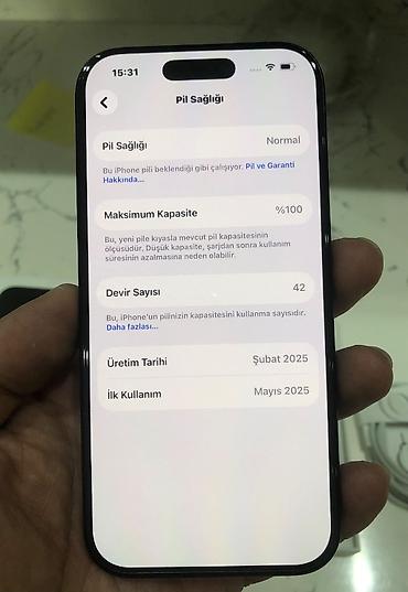 Apple iPhone: IPhone 16 Pro, 128 GB, Black Titanium, Zəmanət — 8