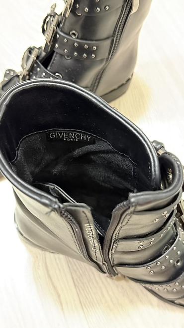 loro pian: Ботинки Givenchy байкерского стиля - Цвет: чёрный - Материал верха — 4