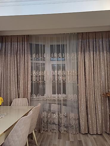 hazir perde: Zərif dizaynlı pərdə dəsti - Tərkibi: qalın dekorativ pərdə və nazik — 2