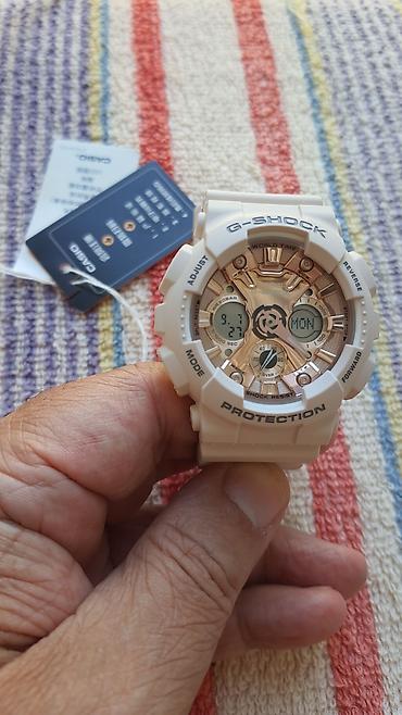 Qol saatları: Casio G-SHOCK 100% orginal GMA-S120MF-4APR qol saatı - Rəng: ağ — 1
