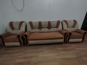 Диван, Б/у, Раскладной, С подъемным механизмом, Ткань