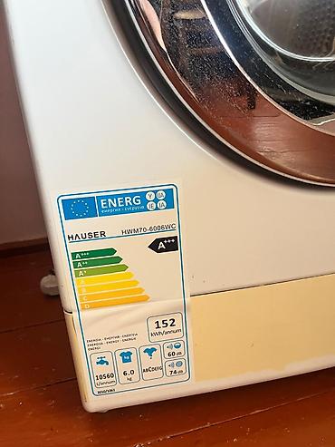 avto siqnalizasiya: Hauser HWM70-6006WC ön yükləməli paltaryuyan maşın - Yükhəcm: 6 kq - — 3