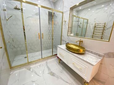 Duş kabinaları, arakəsmələr: Yeni Üstü açıq kabina, Düzbucaqlı, Ödənişli çatdırılma — 22