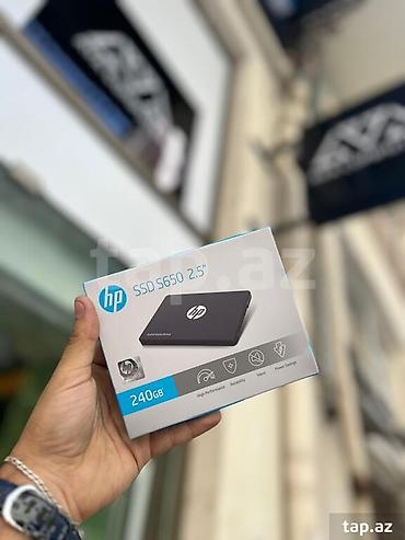 ssd 240gb: HP SSD S650 2.5" – 240 GB daxili SSD - Rəqəmsal saxlama tutumu: 240 — 1