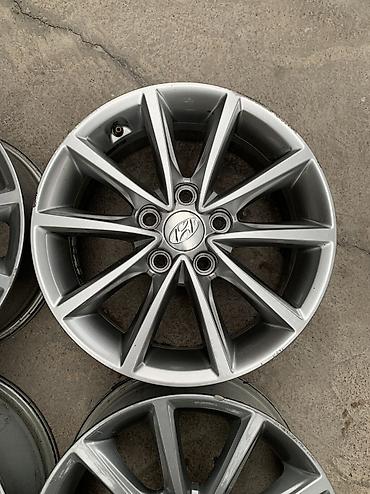 Диски: Литые Диски R 16 Hyundai, Комплект, отверстий - 5, Б/у — 3