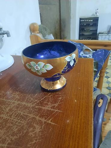çərəz: Bədii dekorativ şirniyyat/qab-bowl - Material: şüşə - Rəng: dərin — 1