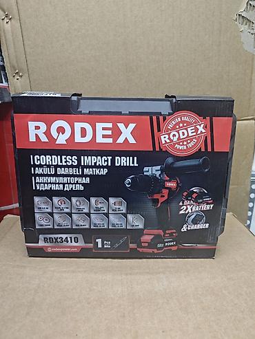 Ударная аккумуляторная дрель RODEX RDX3410 - Тип: беспроводная at lalafo.kg Ударная аккумуляторная дрель RODEX RDX3410 - Тип: беспроводная