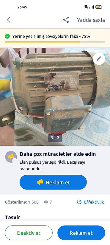 ucuz ventilyator: Üç fazalı asinxron elektrik mühərriki Model: YE3-100L-2 Güc: 3 kW — 1