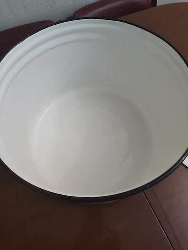Tava-qazan: Qazan, rəng - Ağ, 32 sm, SSRİ — 3