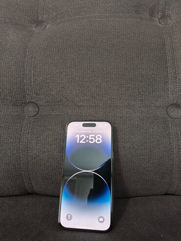 телефоны в рассрочку ош: IPhone 14 Pro, Колдонулган, 128 ГБ, Black Titanium, Коргоочу айнек, Каптама, 87 %