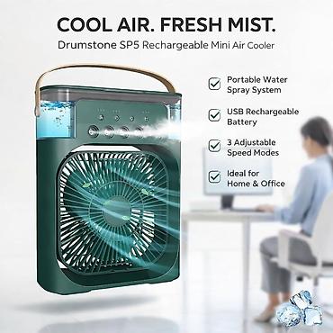 vintilyatır: Su ilə işləyən mini sərinkeş USB girişli 3 Sürətli İşıqlı . ❄️ — 6